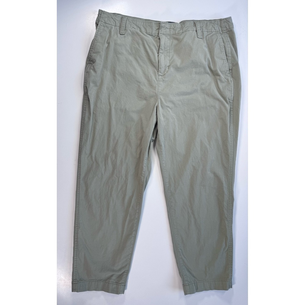 GAP Flat Front Chino Pant Womens 16 Light Green